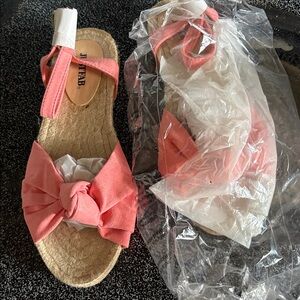 JustFab Pink Bow Sandals